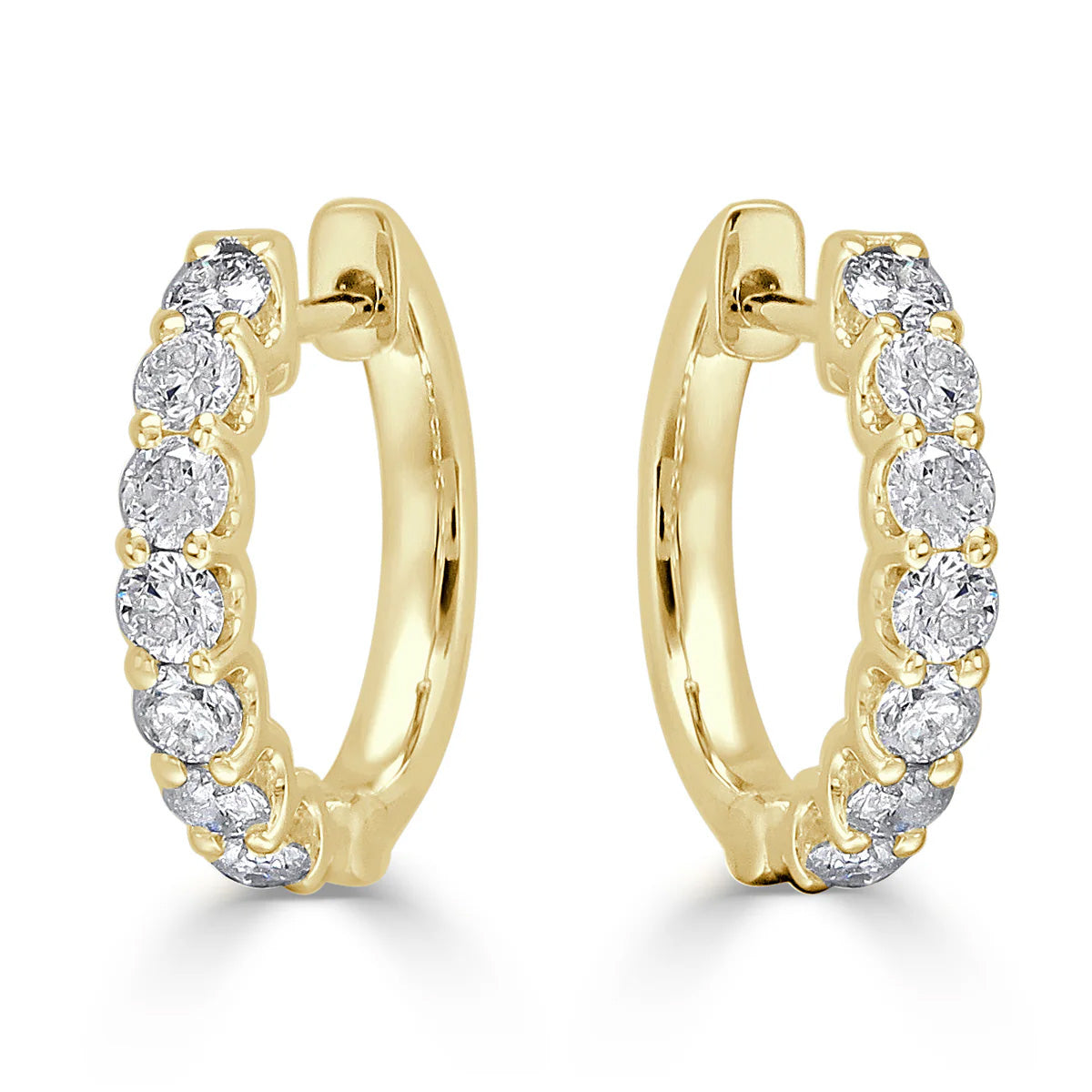 Dainty Diamond Huggie Earrings