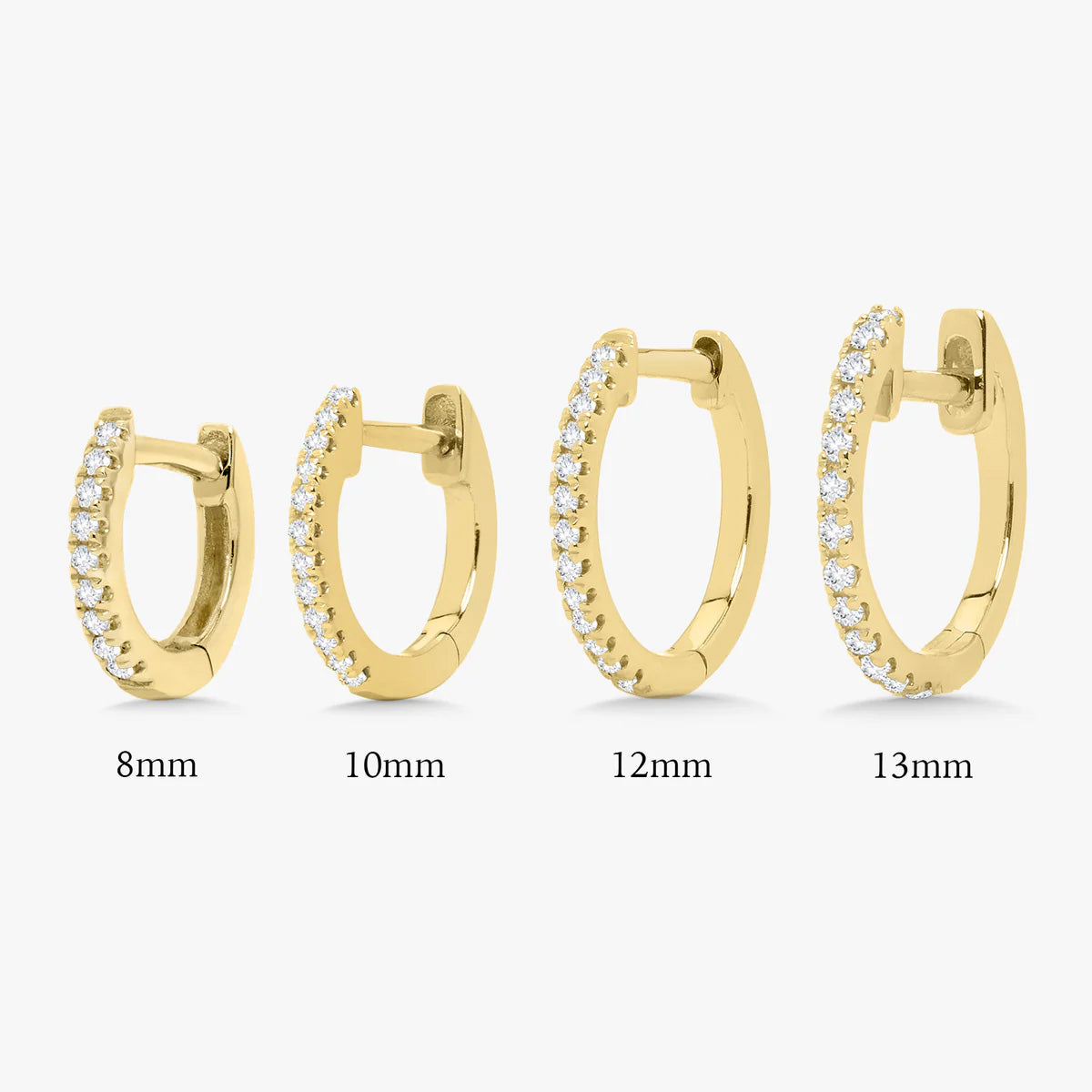 Dainty Diamond Huggie Earrings