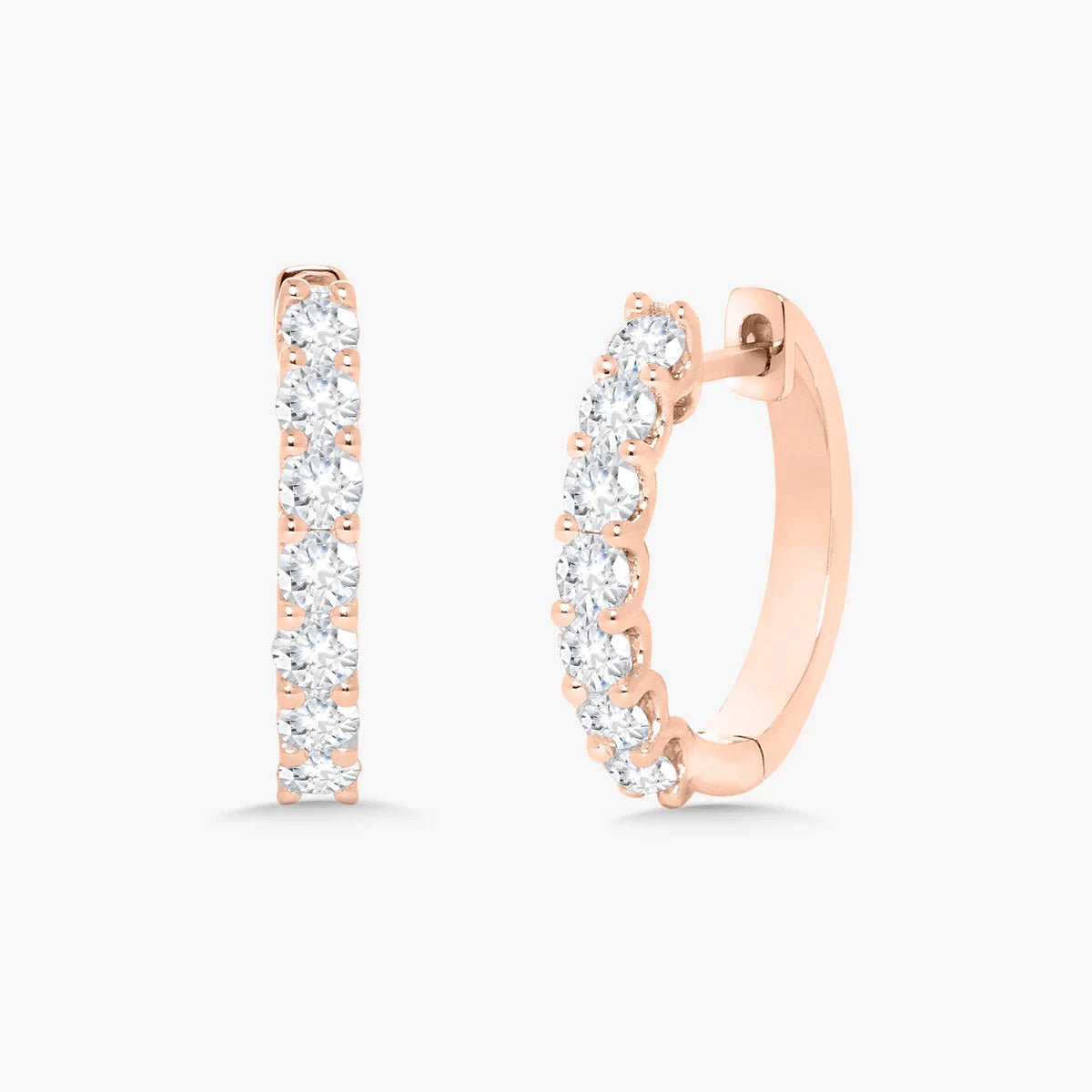Dainty Diamond Huggie Earrings