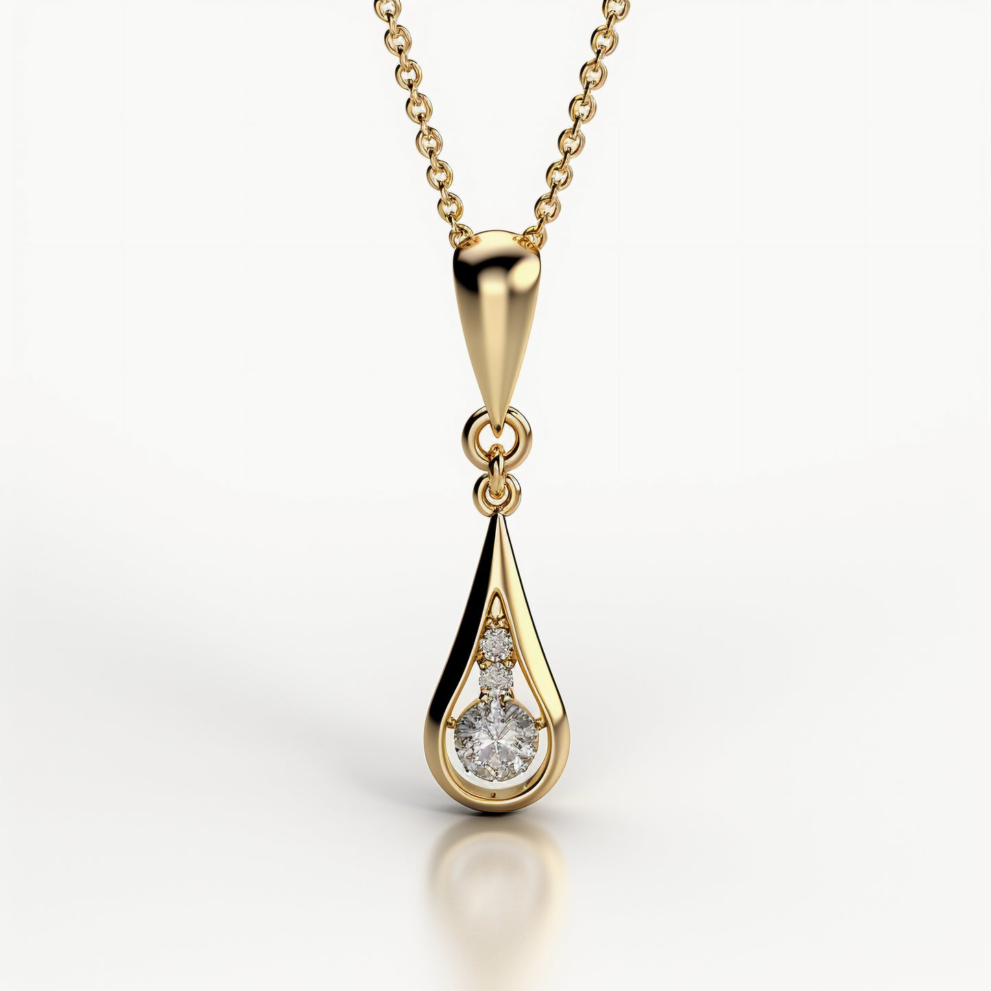 Hourglass Teardrop Pendant