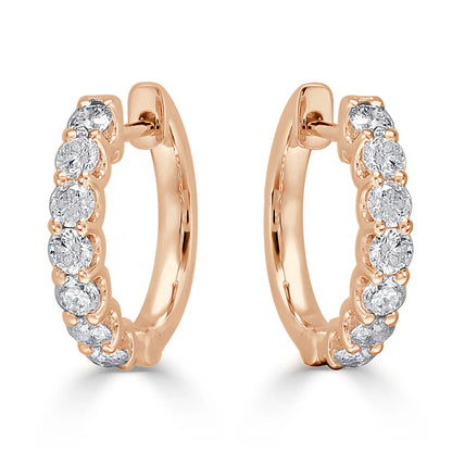 Dainty Diamond Huggie Earrings