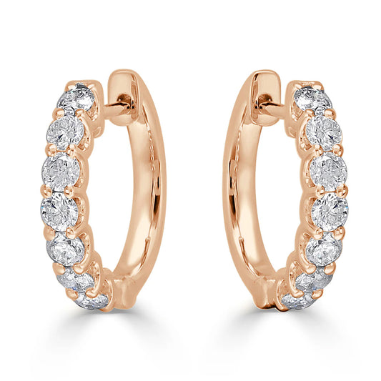 Dainty Diamond Huggie Earrings