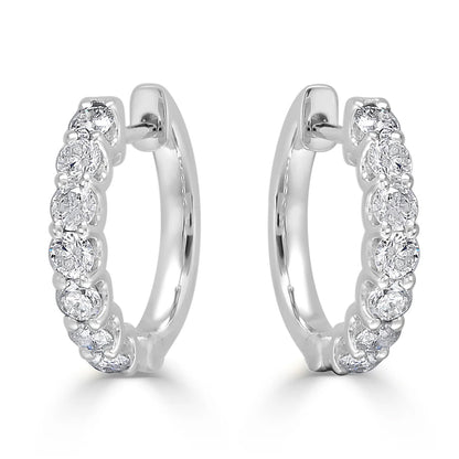 Dainty Diamond Huggie Earrings