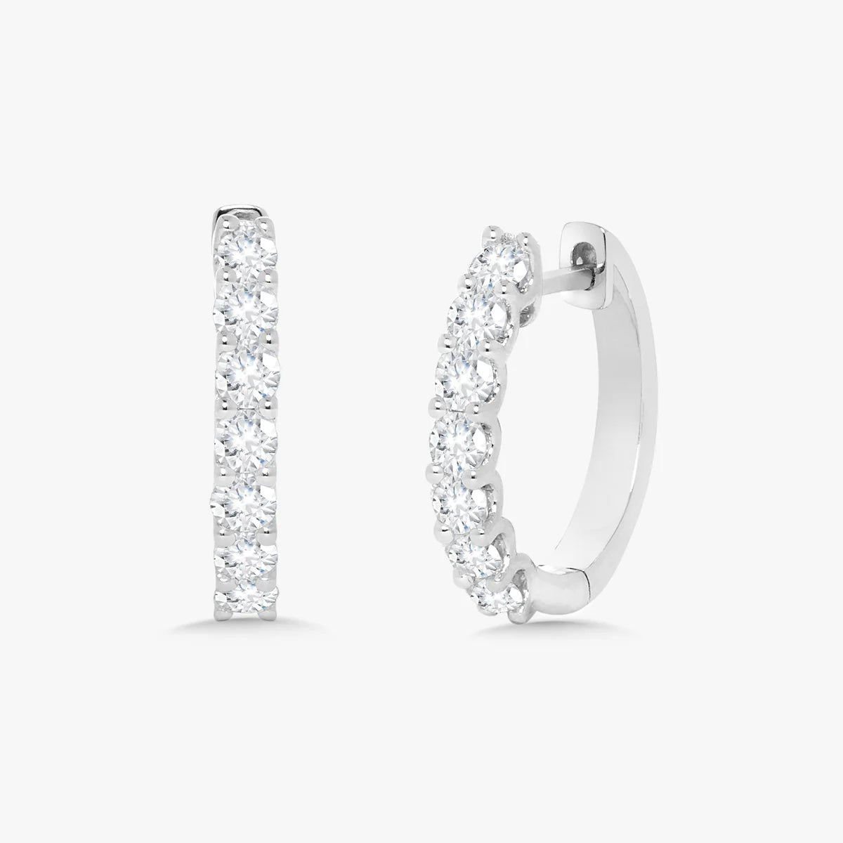Dainty Diamond Huggie Earrings