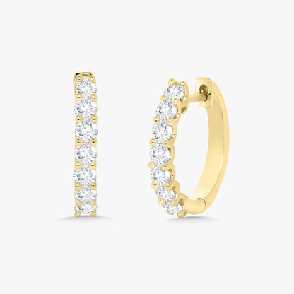 Dainty Diamond Huggie Earrings