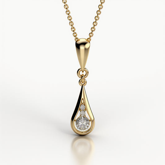 Hourglass Teardrop Pendant